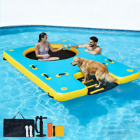 Plateforme de quai flottante commerciale gonflable en PVC pour piscine et yacht, pour usage extérieur, 5-10 passagers, Série DT