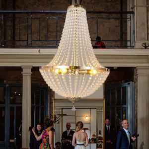 Lustre en cristal de luxe pendentif plafonniers acrylique source de lumière LED décorations de pièce maîtresse de salle d'événements de fête de mariage - Product Image 6