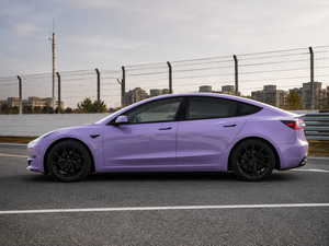 Vinilo para Automóviles PET Color Lavanda Morado Brillante con Tecnología Air Release y Autoregeneración, Rollo de Vinilo para Envolver Todo el Vehículo, Película que Cambia de Color - Product Image 3