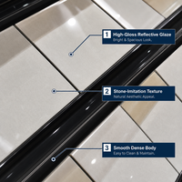 Carrelage en porcelaine brillant 600x600mm, faible absorption d'eau, antidérapant, résistant à l'usure, carreaux en céramique pour villa, hôtel, maison