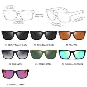 Lunettes de soleil polarisées vintage 2021 pour femmes, sport, UV400, noires, lunettes de soleil polarisées carrées pour hommes - Product Image 5