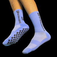 Chaussettes pour hommes Elite Soccer Crew Grip Logo personnalisé Performance Sports Design antidérapant Vente en gros Échantillon gratuit pour la saison d'automne