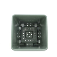 Pot de fleurs rectangulaire en plastique, bleu, noir, vert, boîte de plantation de baies avec support