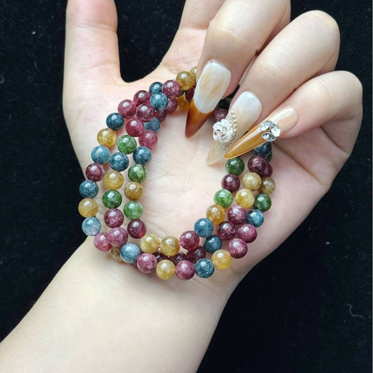 Tourmaline-plain three rings-6mm