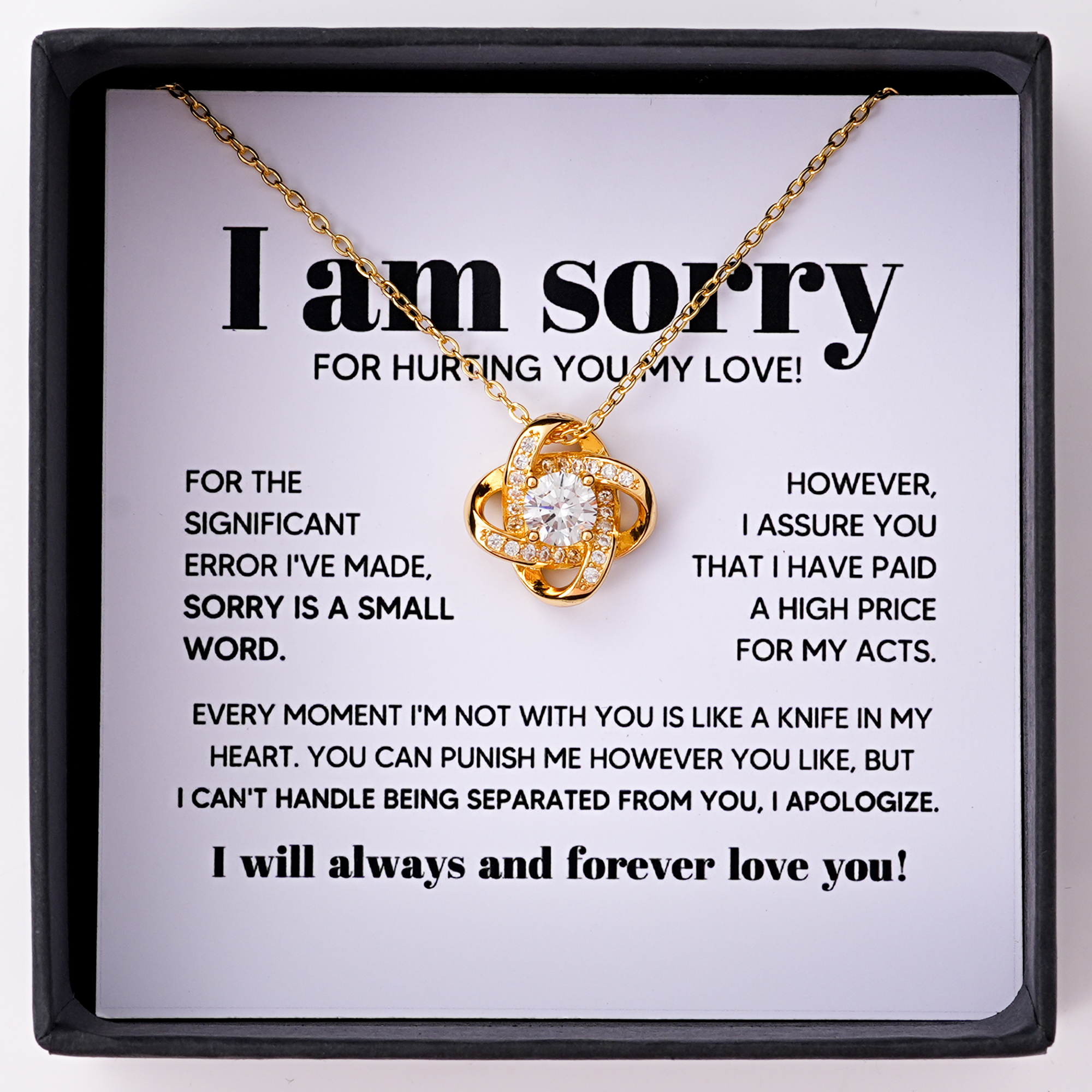 Collana + Confezione regalo in carta dorata
