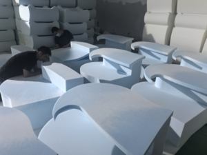 <span class=keywords><strong>Causeuse</strong></span> de compression moderne Ams Ensemble sectionnel à double siège pour appartement ou salle de sport Mousse de sol paresseux élégante - Product Image 5