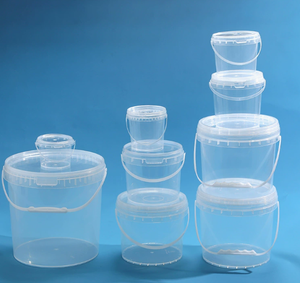 Custom <b>Square</b> Clear <b>Plastic</b> Bucket With Handle Airtight Food Storage <b>Container</b> For Kimchi Pickled Fermentation Pickle Packaging - Product Image 5