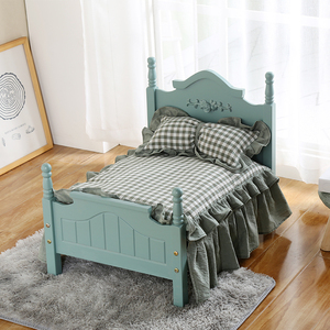 Lit pour animaux de compagnie HaiXiangTong en bois massif toutes saisons, design traditionnel, pour chien et chat, idéal pour Bichon et autres races - Product Image 1
