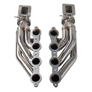 Collecteur d'échappement pour Chevrolet Small Block V8 LS1/LS2/LS3/LS6 LSX Turbo 1997-2015 avec coudes T3 T4 vers 3.0" V-Band - Product Image 3