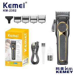 Tondeuse à cheveux Komei Km2352, corps métallique de 17 cm, moteur sans balais, rechargeable, pour usage domestique et professionnel - Product Image 2