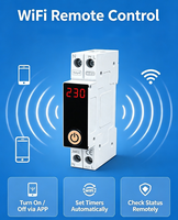 Disjoncteur intelligent en plastique pour rail DIN, interrupteur intelligent WiFi Tuya