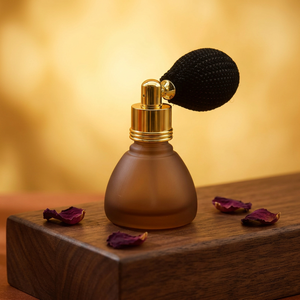 6ML Round Matte Glass Perfume Bottle with Gold Sprayer <b>Black</b> Airbag <b>Pump</b> Refillable Fragrance Atomizer for Cosmetic Packaging - Product Image 2