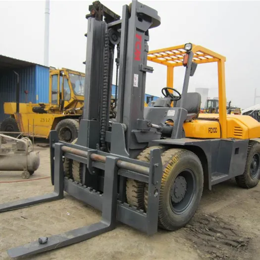 Good condition used forklift TCM 10 tons japan original TCM FD100 Forklift for sale