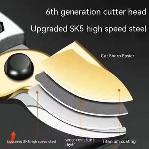 กรรไกรบายพาสแบบมือถือหนักเกรดอุตสาหกรรมมืออาชีพ Sk5ที่จับเหล็กใบมีดอลูมิเนียมอัลลอยด์สำหรับกิ่งไม้ - Product Image 5