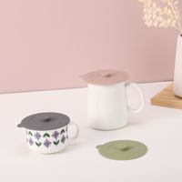 Socan ménage créatif haute température résistance Simple couleur Silicone tasse couvercle Silicone tasse couverture