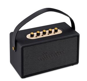 Altavoz portátil de sonido Nuevo diseño Deep Bass RGB LED Dual 4 "Retro <span class=keywords><strong>HIFI</strong></span> Cuero y material de madera <span class=keywords><strong>Equipo</strong></span> de sonido envolvente estéreo - Product Image 5