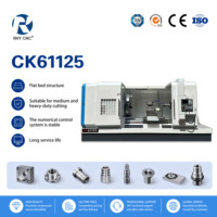 Tour CNC horizontal robuste CK61125, grande tourneuse CNC à grande portée pour l'usinage d'arbres métalliques