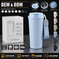 Mug de voiture isotherme en acier inoxydable de 5e génération avec sangle portable et paille, impression personnalisée, isolation thermique 12-24h
