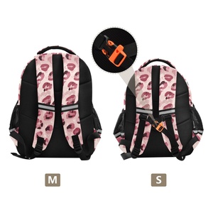 Sac à dos de voyage multifonctionnel à grande capacité avec imprimé léopard rose, fermeture éclair, pour les voyages en plein air - Product Image 3