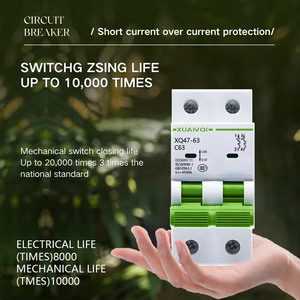 Interruptor Automático Tipo <span class=keywords><strong>B</strong></span> C D 3P 10kA MCB 230/400V 63A Mini Interruptor de Circuito 6-63A para Sistema de Bajo Voltaje Doméstico con CE - Product Image 6