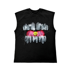 T-shirt court pour homme en coton 100% lourd 260g, coupe oversize, manches courtes, logo personnalisé imprimé par transfert thermique sur le devant - Product Image 1