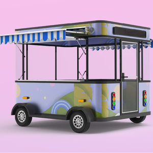 Tongcai Custom Round Model Street Mobile Kitchen Hotdog <strong>Cart</strong> Coffee Van Pizza Trailer Restaurant <strong>Fast</strong> <strong>Food</strong> <strong>Cart</strong> - Product Image 4