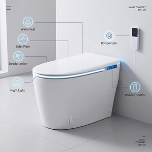 WC intelligent monobloc certifié MWD CE CUPC 220V avec réservoir d'eau intégré, couvercle à ouverture automatique, <span class=keywords><strong>bidet</strong></span> intelligent à <span class=keywords><strong>siphon</strong></span>, vente en gros OEM - Product Image 2