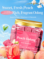 Instant FD Perzik Oolong Thee Blokjes met Echt Fruitpuree Gefreeze-droogde Fruitthee Blok OEM Private Label 125g