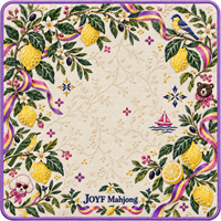 Tuiles de Mahjong Américaines Violettes Lemon Garden, 160 Pièces, Jeu de Mahjong en Acrylique de Luxe, Art du Jardin