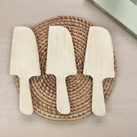 Couteau à gâteau en bambou écologique - Spatule à tarte en bois dentelée, coupe-pain pour fête d'anniversaire, logo personnalisé, vente en gros