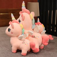 Belle unisexe enfants en peluche poupée douce grande peluche licorne avec sac de taille personnalisée dessin animé mignon arc-en-ciel joli cadeau