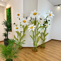 Grandes fleurs artificielles géantes en organza de soie, faites à la main, élégantes, vintage, pour mariages et événements, décorations sur pied
