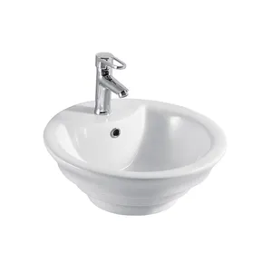 High Quality Thin Counter Top Vanity Hand Wash Basin Bathroom Sink Ceramic Art Basin for Hotel