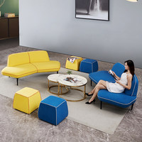 Ensemble de canapé et de chaises en bois pour espace de loisirs créatif, design moderne, pour hall d'hôtel, réception, bureau, salle de réunion
