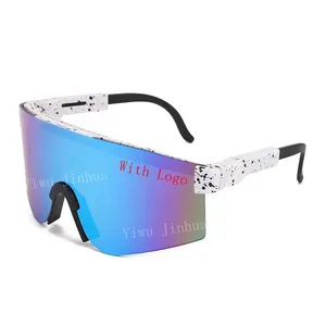 2024 vente en gros nouveau personnalisé grand cadre lentille réfléchissante hommes vélo cyclisme mettre P V Logo Sport lunettes de soleil femmes hommes