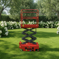 Plateforme élévatrice à ciseaux électrique autopropulsée mini 4m, plateforme élévatrice hydraulique portable, certifiée CE/ISO, capacité 100 kg, légère