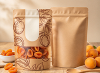 Sachet Doypack en plastique avec fermeture éclair, étanche, pour le stockage et l'emballage de céréales, snacks et poudres