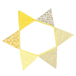 Nhiều màu pastel hai lớp bông vải cờ cờ Bunting biểu ngữ Vòng hoa cho đám cưới, tiệc sinh nhật, ngoài trời & hom - Product Image 3