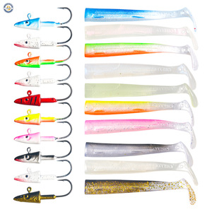 Señuelo de pesca biónico de metal, 8cm 5.5g, 10cm 10g, señuelo blando para pesca de lubina, señuelo de fondo. - Product Image 1
