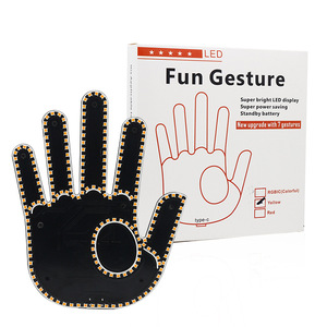 Lumière de fenêtre de voiture de couleur rouge de lumière de doigt de vente chaude avec la lumière menée par télécommande de voiture de doigt moyen de <span class=keywords><strong>Flik</strong></span> Me - Product Image 2