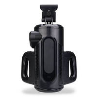 Godet de masturbation masculin haut de gamme électrique et automatique, télescopique, à aspiration, avec piston à support visible