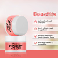 Gommage et baume pour les lèvres rose fraise OEM ODM, soin des lèvres hydratant naturel végétalien, exfoliant au sucre, gommage pour les lèvres, marque privée