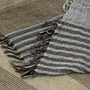 2024 vente chaude islamique Viscose Voile coton écharpe voile ombragé châle rayures sale teinture instantanée Hijabs Turbans pour les femmes musulmanes - Product Image 3