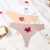 Logo personnalisé direct d'usine sous-vêtements minces pour femmes sans trace taille moyenne tongs pour filles mignonnes culotte de sous-vêtement t-back sans trace