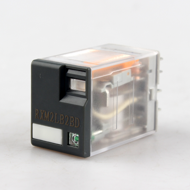 Popular 5A 8-Pin RXM2LB 2BD Electromagnetic Coil Relay Miniature 220V Auto/PCB 5A Contact Load Epoxy Protected 12V/24V Silver