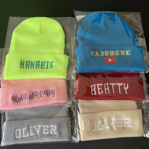 Customized Printed Logo <strong>Winter</strong> Knitted Keep Warm Cold <strong>Cap</strong> Unisex Solid Color Hip Hop Crochet Skull Beanie Hats - Product Image 6