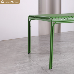 Juego de mesa y silla de té de ocio al aire libre de madera de plástico de aleación de aluminio para patio Villa jardín terraza balcón restaurantes - Product Image 2