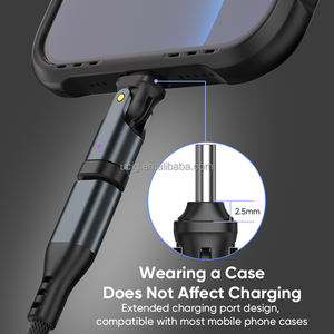 180 grados de flexión 3 puntas magnéticas tipo C a USBC teléfono portátil cargador Adaptador convertidor - Product Image 4