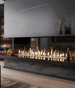 <span class=keywords><strong>Cheminée</strong></span> moderne au <span class=keywords><strong>bioéthanol</strong></span> de 36 pouces avec insert mural en pierre d'acier pour intérieur ou extérieur, hôtel ou appartement - Product Image 1