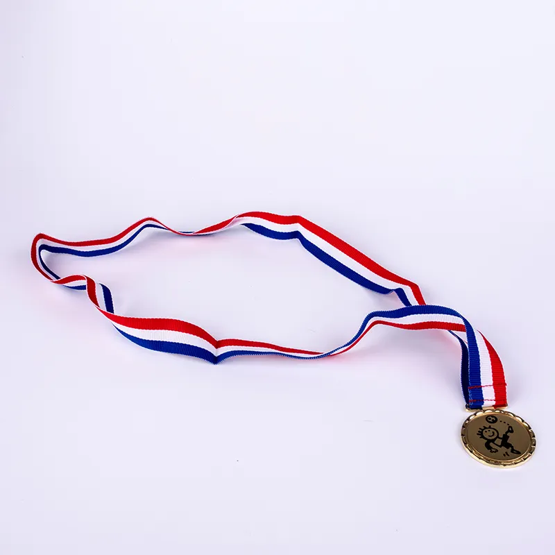 Red White Blue Award Neck Ribbons Medal Award Striped with Snap Clips for Competitions Sports Meeting Sport Medal Lanyards